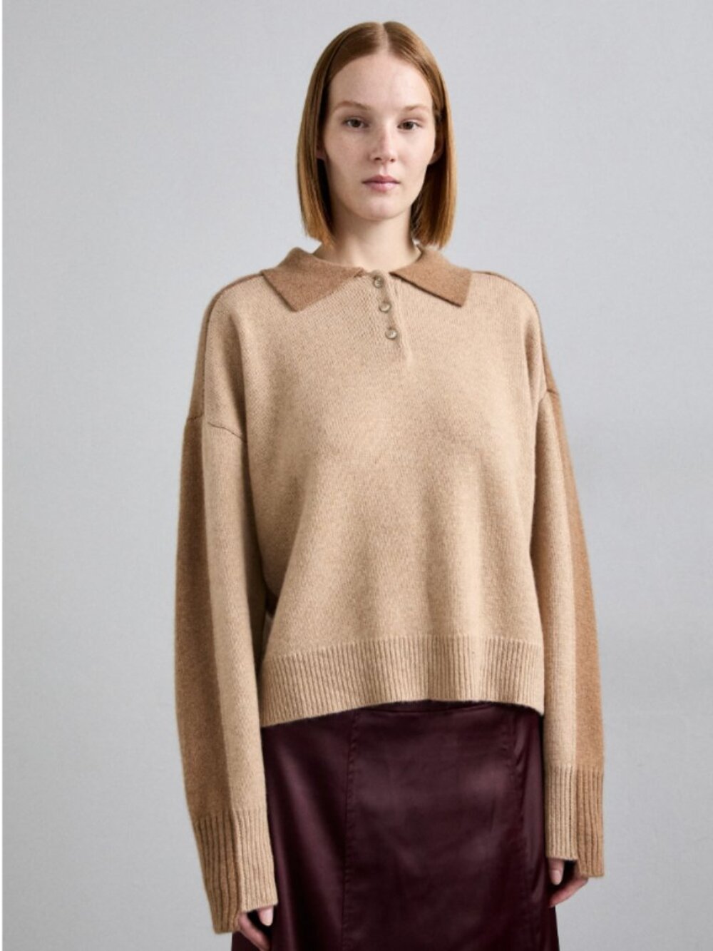 AERON Regina Knit Sweater In Brown size S